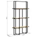 Стелаж для зберігання в стилі Loft NS-1712 2130x1200x400 мм Черный Стелаж для зберігання в стилі Loft NS-1712 2130x1200x400 мм Черный