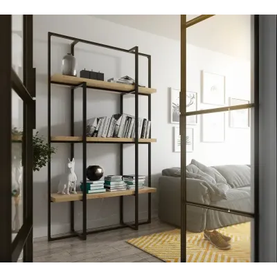 Стелаж для зберігання в стилі Loft NS-1712 2130x1200x400 мм Черный Стелаж для зберігання в стилі Loft NS-1712 2130x1200x400 мм Черный