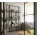 Стелаж для зберігання в стилі Loft NS-1712 2130x1200x400 мм Черный Стелаж для зберігання в стилі Loft NS-1712 2130x1200x400 мм Черный