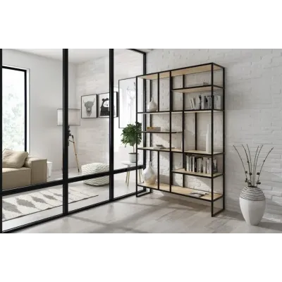 Стеллаж для хранения в стиле Loft NS-1713 2130x1400x400 мм Черный Стеллаж для хранения в стиле Loft NS-1713 2130x1400x400 мм Черный