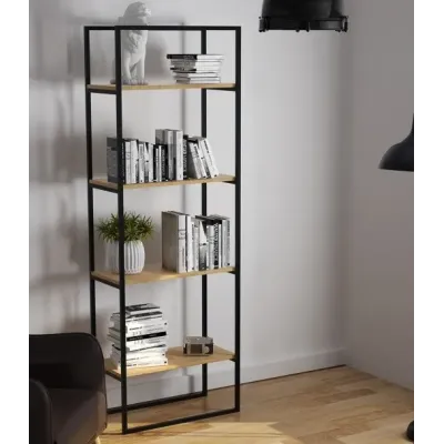 Стелаж для зберігання в стилі Loft NS-1715 2030x700x350 мм Черный Стелаж для зберігання в стилі Loft NS-1715 2030x700x350 мм Черный