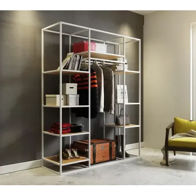 Стелаж для зберігання в стилі Loft NS-1716 2030x1600x500 мм Черный