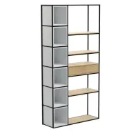Стеллаж для хранения в стиле Loft NS-1720 2230x1090x350 мм Черный