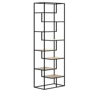 Стеллаж для хранения в стиле Loft NS-1723 2130x700x320 мм Черный