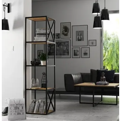 Стелаж для зберігання в стилі Loft NS-1724 1900x450x450 мм Черный Стелаж для зберігання в стилі Loft NS-1724 1900x450x450 мм Черный