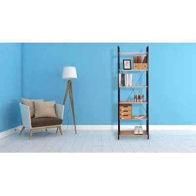 Стеллаж для хранения в стиле Loft NS-1742 1830x600x280 мм Черный Стеллаж для хранения в стиле Loft NS-1742 1830x600x280 мм Черный