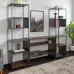 Стеллаж для хранения в стиле Loft NS-1743 2030x1750x400 мм Черный