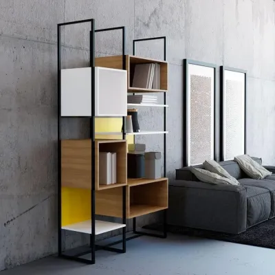 Стеллаж для хранения в стиле Loft NS-1756 2230x1200x450 мм Черный