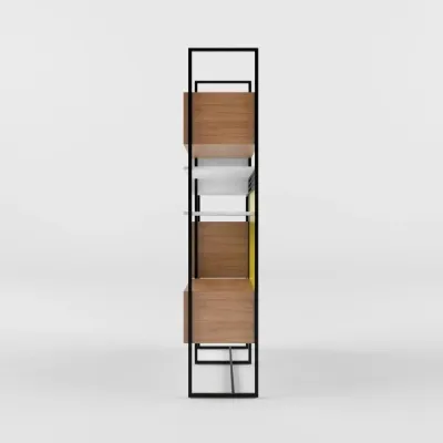 Стеллаж для хранения в стиле Loft NS-1756 2230x1200x450 мм Черный