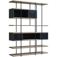 Стелаж для зберігання в стилі Loft NS-1770 2060x1560x380 мм Черный Стелаж для зберігання в стилі Loft NS-1770 2060x1560x380 мм Черный