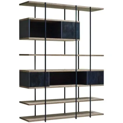 Стеллаж для хранения в стиле Loft NS-1770 2060x1560x380 мм Черный