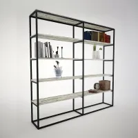 Стелаж для зберігання в стилі Loft NS-1776 2530x2000x340 мм Черный