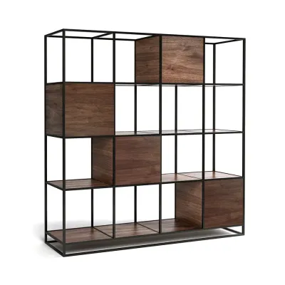 Стеллаж для хранения в стиле Loft NS-1786 2130x2050x450 мм Черный