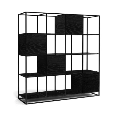 Стеллаж для хранения в стиле Loft NS-1786 2130x2050x450 мм Черный