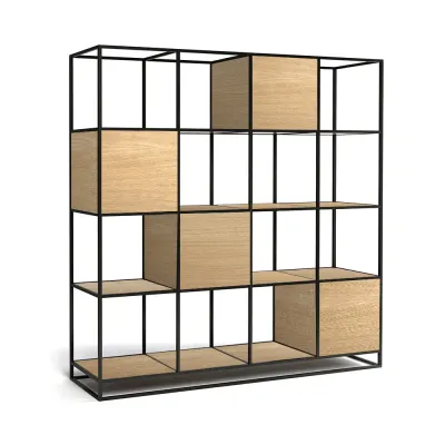 Стелаж для зберігання в стилі Loft NS-1786 2130x2050x450 мм Черный