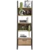 Стеллаж для хранения в стиле Loft NS-1790 2030x750x350 мм Черный