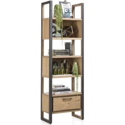 Стеллаж для хранения в стиле Loft NS-1790 2030x750x350 мм Черный
