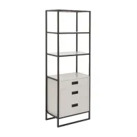 Стеллаж для хранения в стиле Loft Черный NS-1828 2030x750x350 мм