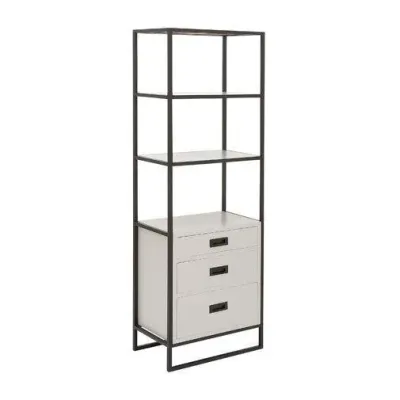 Стеллаж для хранения в стиле Loft Черный NS-1828 2030x750x350 мм