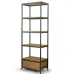 Стеллаж для хранения в стиле Loft NS-1844 1780x600x350 мм Черный