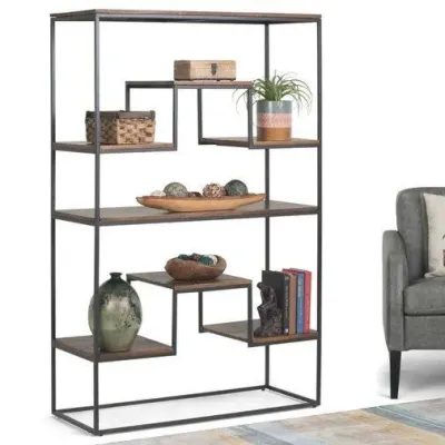 Стеллаж для хранения в стиле Loft NS-1860 1580x1000x400 мм Черный