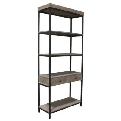 Стеллаж для хранения в стиле Loft NS-1868 2130x1000x400 мм Черный Стеллаж для хранения в стиле Loft NS-1868 2130x1000x400 мм Черный