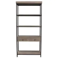 Стеллаж для хранения в стиле Loft NS-1868 2130x1000x400 мм Черный