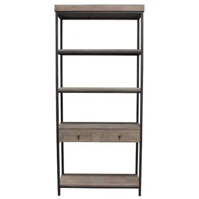 Стеллаж для хранения в стиле Loft NS-1868 2130x1000x400 мм Черный
