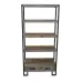 Стеллаж для хранения в стиле Loft NS-1882 1780x850x400 мм Черный