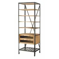Стеллаж для хранения в стиле Loft NS-1892 2280x800x450 мм Черный
