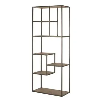 Стеллаж для хранения в стиле Loft NS-1893 2030x800x400 мм Черный