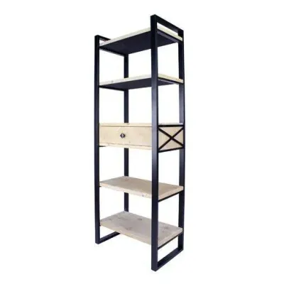 Стеллаж для хранения в стиле Loft NS-1895 1530x800x350 мм Черный