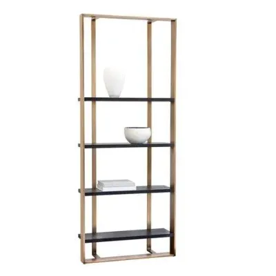 Стеллаж для хранения в стиле Loft NS-1913 2180x1000x400 мм Золотой