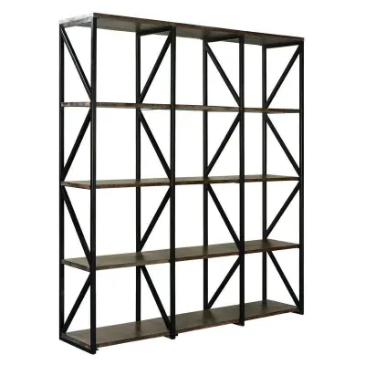 Стеллаж для хранения в стиле Loft NS-1917 2030x1500x320 мм Черный