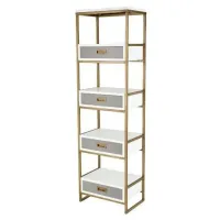 Стеллаж для хранения в стиле Loft Золотой NS-1924 1730x500x320 мм