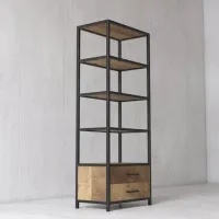 Стеллаж для хранения в стиле Loft NS-1932 1830x600x420 мм Черный