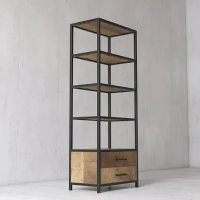 Стеллаж для хранения в стиле Loft NS-1932 1830x600x420 мм Черный