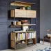 Стелаж для зберігання в стилі Loft Чорний NS-1942 2130x1200x400 мм
