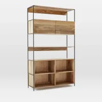 Стелаж для зберігання в стилі Loft Чорний NS-1942 2130x1200x400 мм