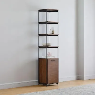 Стеллаж для хранения в стиле Loft Черный NS-1945 2130x450x400 мм