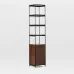 Стеллаж для хранения в стиле Loft Черный NS-1945 2130x450x400 мм
