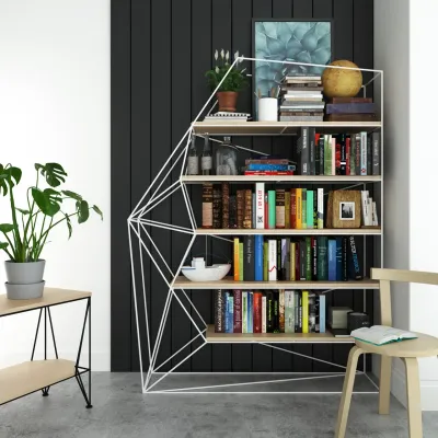 Стеллаж для хранения в стиле Loft Белый NS-1949 1930x1550x350 мм Стеллаж для хранения в стиле Loft Белый NS-1949 1930x1550x350 мм