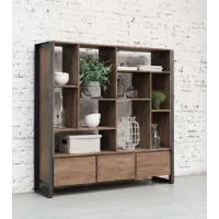 Стелаж для зберігання в стилі Loft NS-1951 1730x1560x350 мм Черный Стелаж для зберігання в стилі Loft NS-1951 1730x1560x350 мм Черный