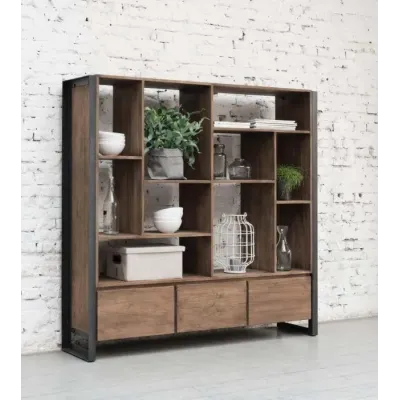 Стеллаж для хранения в стиле Loft NS-1951 1730x1560x350 мм Черный