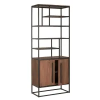 Стеллаж для хранения в стиле Loft NS-1952 2030x800x400 мм Черный