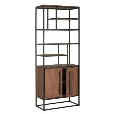 Стеллаж для хранения в стиле Loft NS-1952 2030x800x400 мм Черный