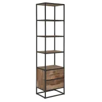 Стеллаж для хранения в стиле Loft NS-1958 2130x550x400 мм Черный