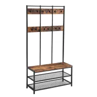 Стойка для одежды в стиле Loft NS-1994 1890x1000x400 мм Черный
