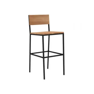 Барный стул в стиле Loft NS-206 1300x450x420 мм Черный
