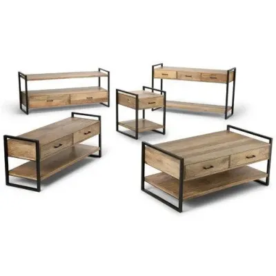 Тумба підставка для TV у стилі Loft NS-2096 680x800x300 мм Черный